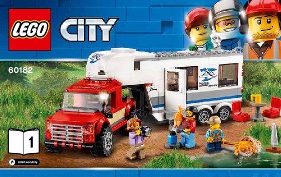 Building Instructions - LEGO - City - 60182 - Pickup & Caravan: Page 1