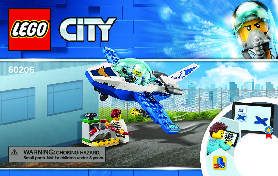 Building Instructions - LEGO - 60206 - Sky Police Jet Patrol: Page 1