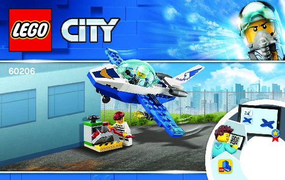 Building Instructions - LEGO - 60206 - Sky Police Jet Patrol: Page 1