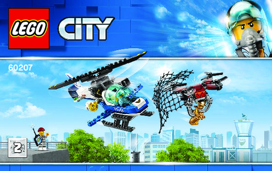 Building Instructions - LEGO - 60207 - Sky Police Drone Chase: Page 1