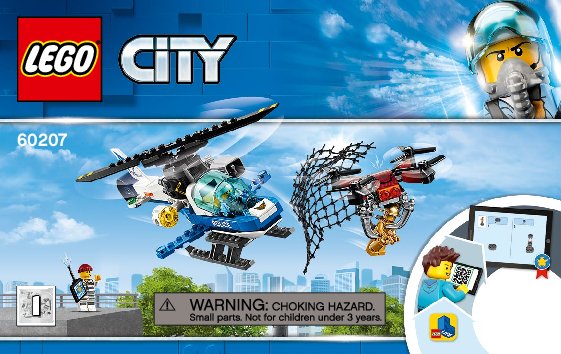 Building Instructions - LEGO - 60207 - Sky Police Drone Chase: Page 1