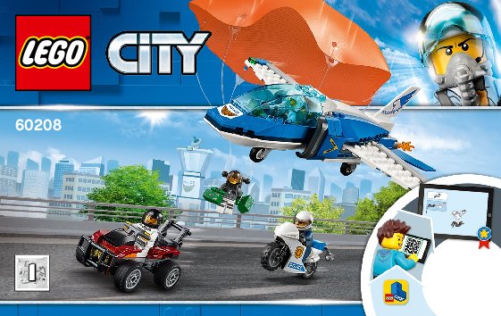 Building Instructions - LEGO - 60208 - Sky Police Parachute Arrest: Page 1