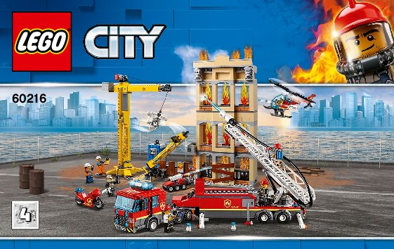 Building Instructions - LEGO - 60216 - Downtown Fire Brigade: Page 1