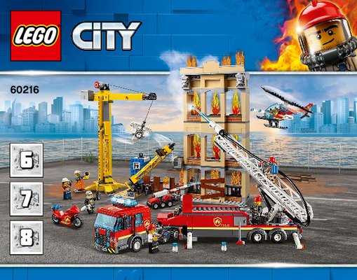 Building Instructions - LEGO - 60216 - Downtown Fire Brigade: Page 1