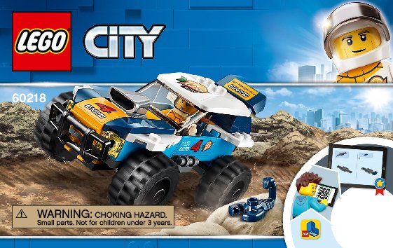 Building Instructions - LEGO - 60218 - Desert Rally Racer: Page 1