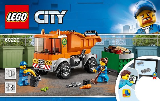 Building Instructions - LEGO - 60220 - Garbage Truck: Page 1