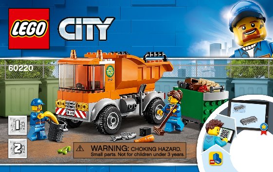 Building Instructions - LEGO - 60220 - Garbage Truck: Page 1