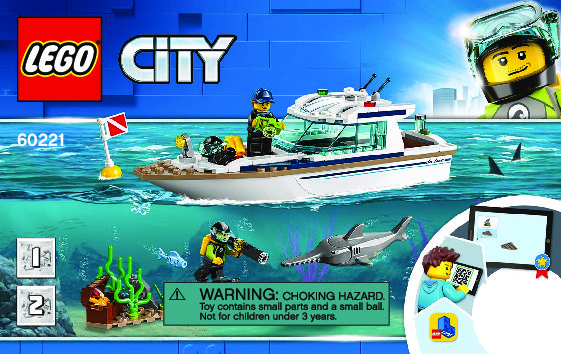 Building Instructions - LEGO - 60221 - Diving Yacht: Page 1