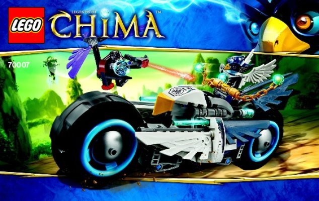 Building Instructions - LEGO - Legends of Chima - 70007 - Eglor's Twin Bike: Page 1