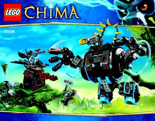 Building Instructions - LEGO - Legends of Chima - 70008 - Gorzan's Gorilla Striker: Page 1