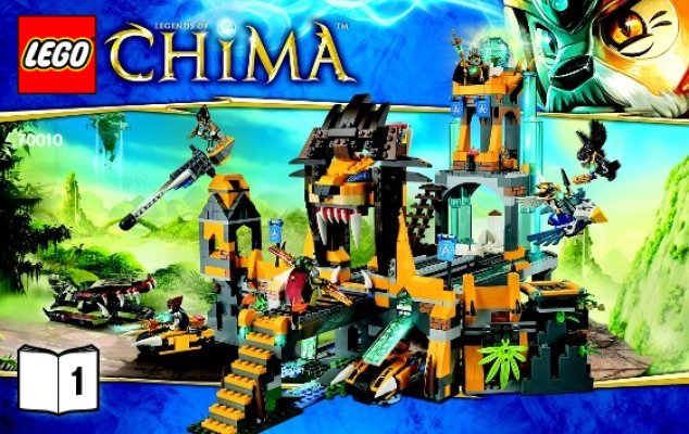 Building Instructions - LEGO - Legends of Chima - 70010 - The Lion CHI Temple: Page 1