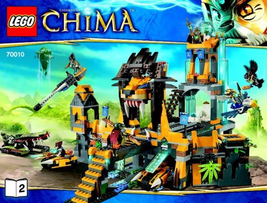 Building Instructions - LEGO - Legends of Chima - 70010 - The Lion CHI Temple: Page 1