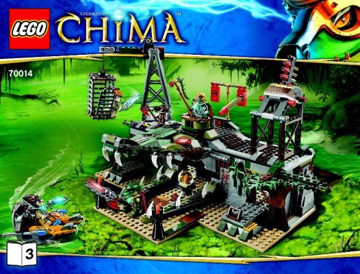 Building Instructions - LEGO - Legends of Chima - 70014 - The Croc Swamp Hideout: Page 1