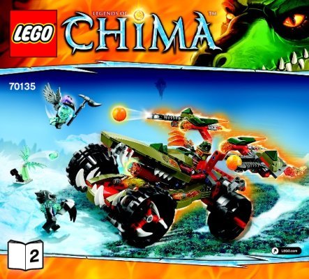 Building Instructions - LEGO - Legends of Chima - 70135 - Cragger’s Fire Striker: Page 1