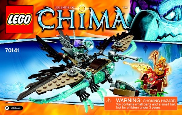 Building Instructions - LEGO - Legends of Chima - 70141 - Vardy’s Ice Vulture Glider: Page 1