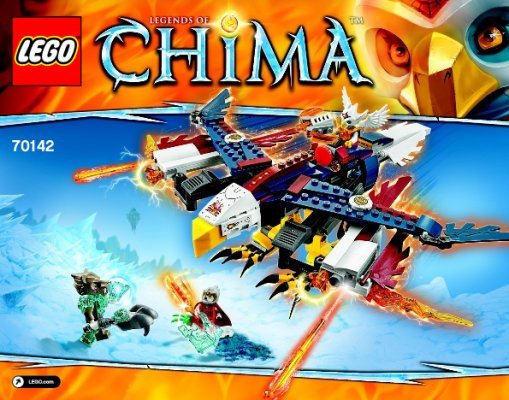 Building Instructions - LEGO - Legends of Chima - 70142 - Eris’ Fire Eagle Flyer: Page 1