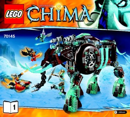 Building Instructions - LEGO - Legends of Chima - 70145 - Maula’s Ice Mammoth Stomper: Page 1