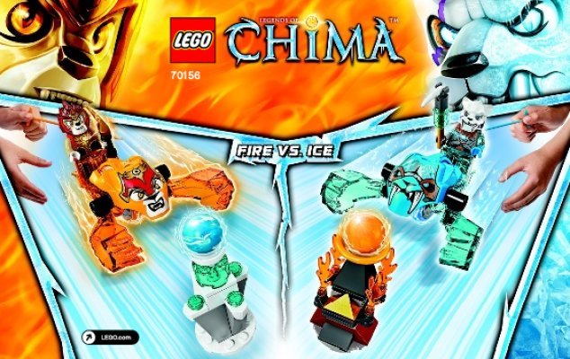 Building Instructions - LEGO - Legends of Chima - 70156 - Fire vs. Ice: Page 1