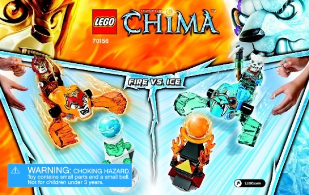 Building Instructions - LEGO - Legends of Chima - 70156 - Fire vs. Ice: Page 1