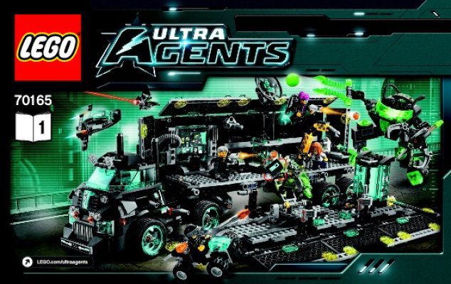 Building Instructions - LEGO - Ultra Agents - 70165 - Ultra Agents Mission HQ: Page 1