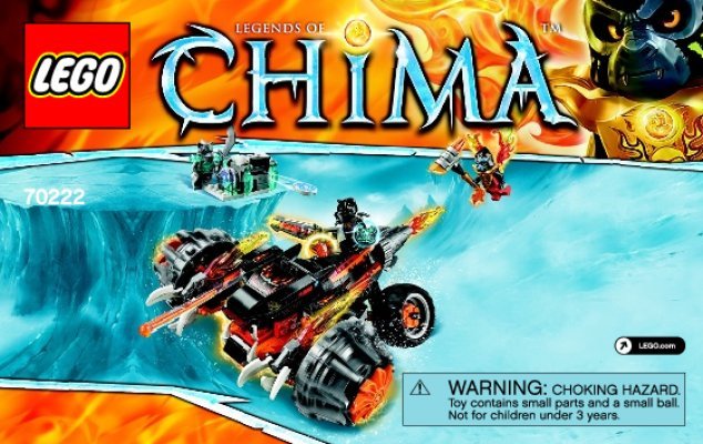 Building Instructions - LEGO - Legends of Chima - 70222 - Tormak’s Shadow Blazer: Page 1