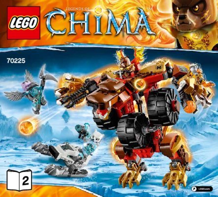 Building Instructions - LEGO - Legends of Chima - 70225 - Bladvic’s Rumble Bear: Page 1