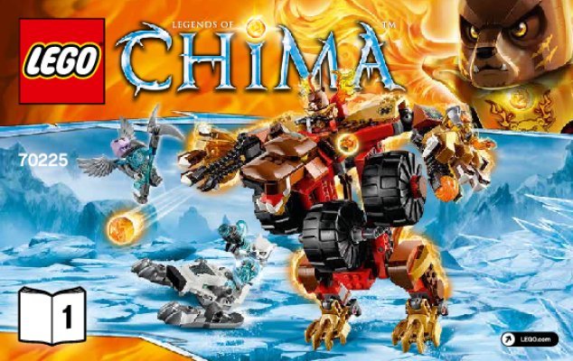 Building Instructions - LEGO - Legends of Chima - 70225 - Bladvic’s Rumble Bear: Page 1