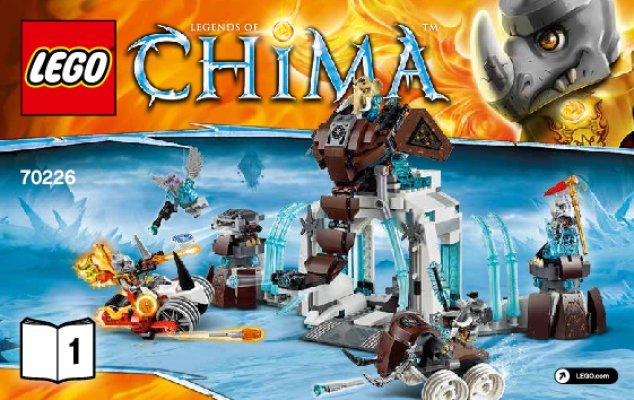 Building Instructions - LEGO - Legends of Chima - 70226 - Mammoth’s Frozen Stronghold: Page 1