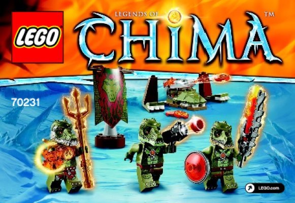 Building Instructions - LEGO - Legends of Chima - 70231 - Crocodile Tribe Pack: Page 1