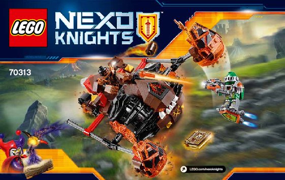 Building Instructions - LEGO - NEXO KNIGHTS - 70313 - Moltor’s Lava Smasher: Page 1