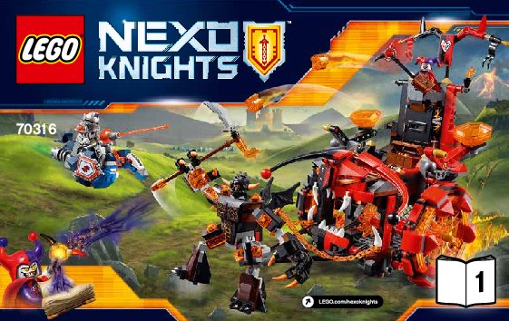 Building Instructions - LEGO - NEXO KNIGHTS - 70316 - Jestro’s Evil Mobile: Page 1