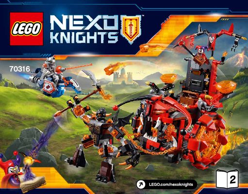 Building Instructions - LEGO - NEXO KNIGHTS - 70316 - Jestro’s Evil Mobile: Page 1