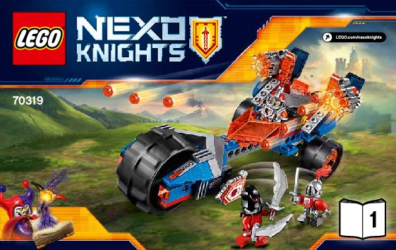 Building Instructions - LEGO - NEXO KNIGHTS - 70319 - Macy's Thunder Mace: Page 1