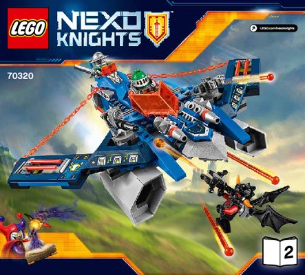 Building Instructions - LEGO - NEXO KNIGHTS - 70320 - Aaron Fox's Aero-Striker V2: Page 1