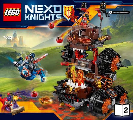 Building Instructions - LEGO - NEXO KNIGHTS - 70321 - General Magmar's Siege Machine of Doom: Page 1