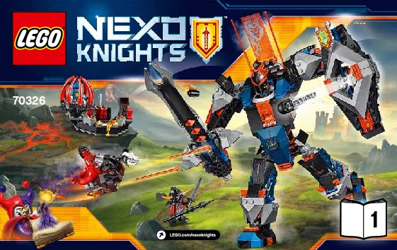 Building Instructions - LEGO - NEXO KNIGHTS - 70326 - The Black Knight Mech: Page 1