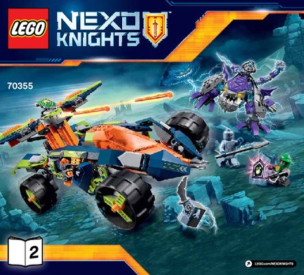 Building Instructions - LEGO - NEXO KNIGHTS - 70355 - Aaron's Rock Climber: Page 1