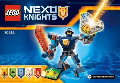 Building Instructions - LEGO - NEXO KNIGHTS - 70362 - Battle Suit Clay: Page 1