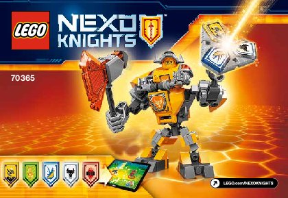 Building Instructions - LEGO - NEXO KNIGHTS - 70365 - Battle Suit Axl: Page 1