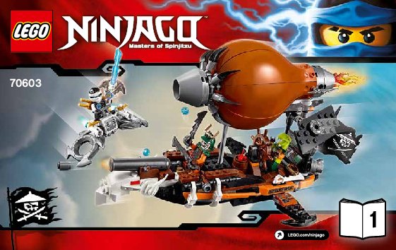 Building Instructions - LEGO - NINJAGO - 70603 - Raid Zeppelin: Page 1