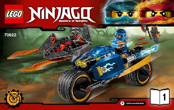 Building Instructions - LEGO - NINJAGO - 70622 - Desert Lightning: Page 1