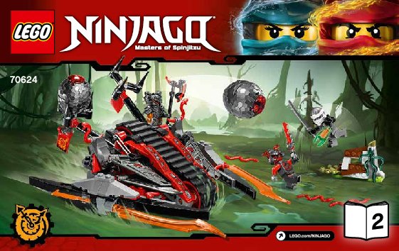 Building Instructions - LEGO - NINJAGO - 70624 - Vermillion Invader: Page 1