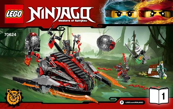 Building Instructions - LEGO - NINJAGO - 70624 - Vermillion Invader: Page 1