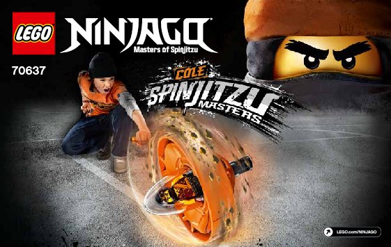 Building Instructions - LEGO - NINJAGO - 70637 - Cole - Spinjitzu Master: Page 1