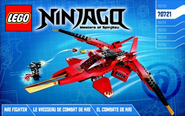 Building Instructions - LEGO - NINJAGO - 70721 - Kai Fighter: Page 1