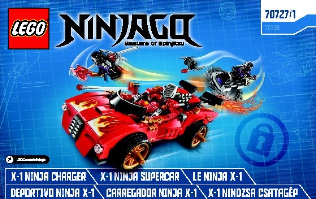 Building Instructions - LEGO - NINJAGO - 70727 - X-1 Ninja Charger: Page 1