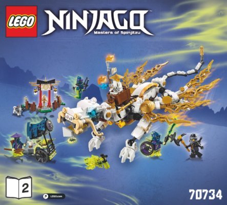 Building Instructions - LEGO - NINJAGO - 70734 - Master Wu Dragon: Page 1