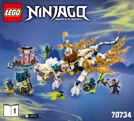 Building Instructions - LEGO - NINJAGO - 70734 - Master Wu Dragon: Page 1