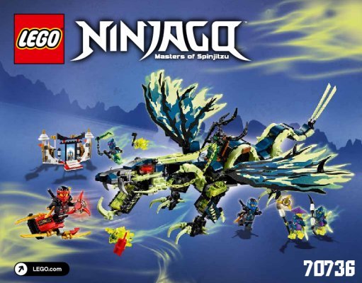 Building Instructions - LEGO - NINJAGO - 70736 - Attack of the Morro Dragon: Page 1