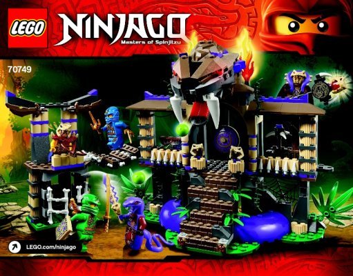 Building Instructions - LEGO - NINJAGO - 70749 - Enter the Serpent: Page 1